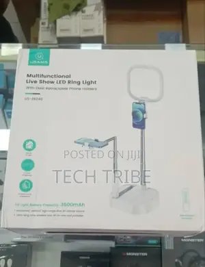 Photo - Usams Original Us-Zb240 Led Ring Light Dual Phone Streaming Lighting