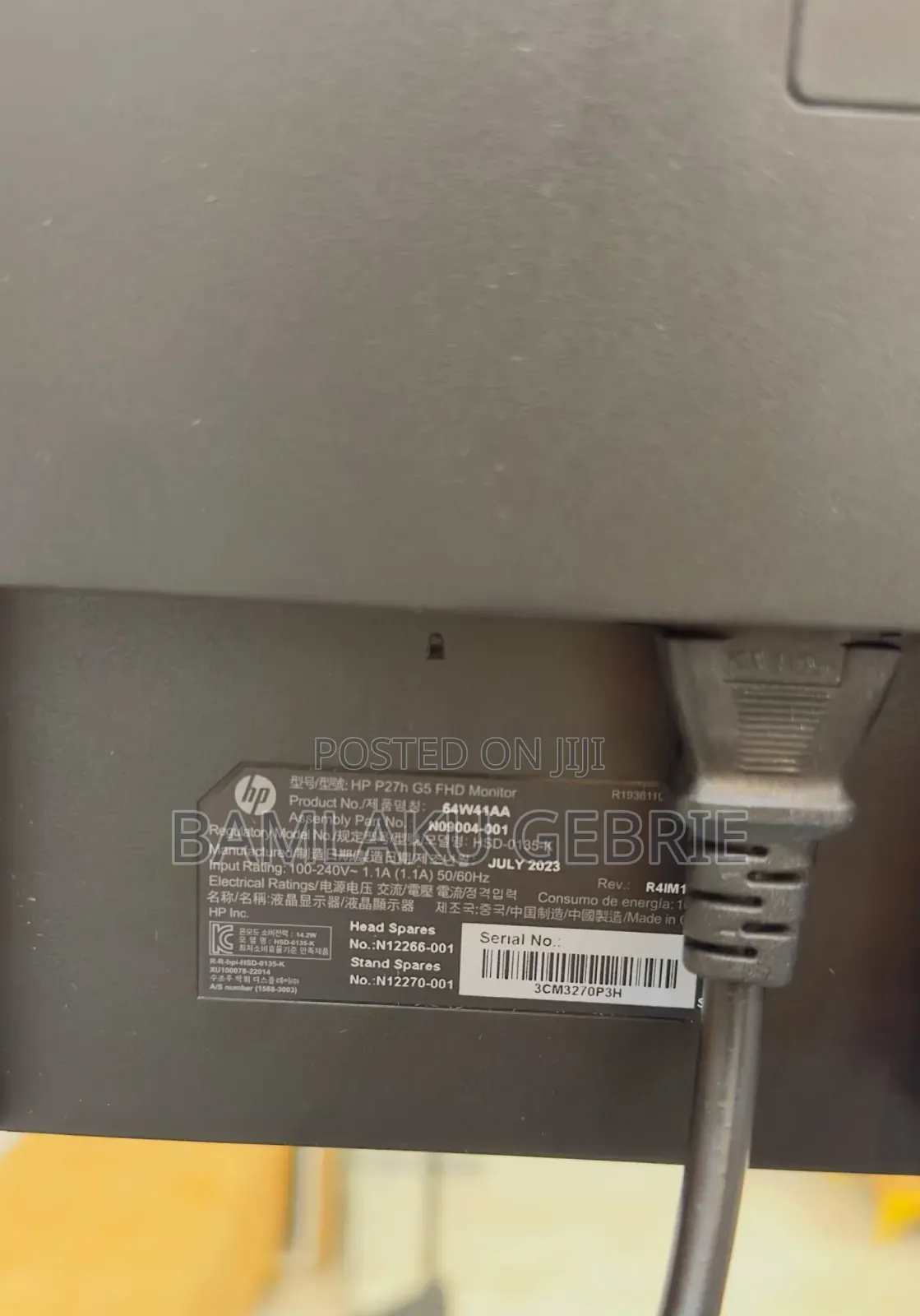 Brand New Monitor Hp 27" Inch Monitor