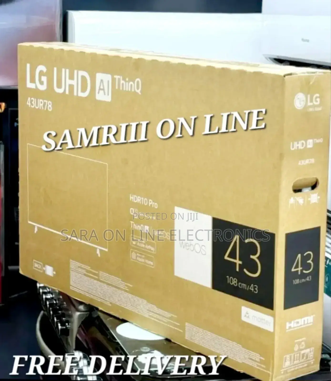 Lg 43" Smart Tv New 2025 5 Years Warranty Free Delivery