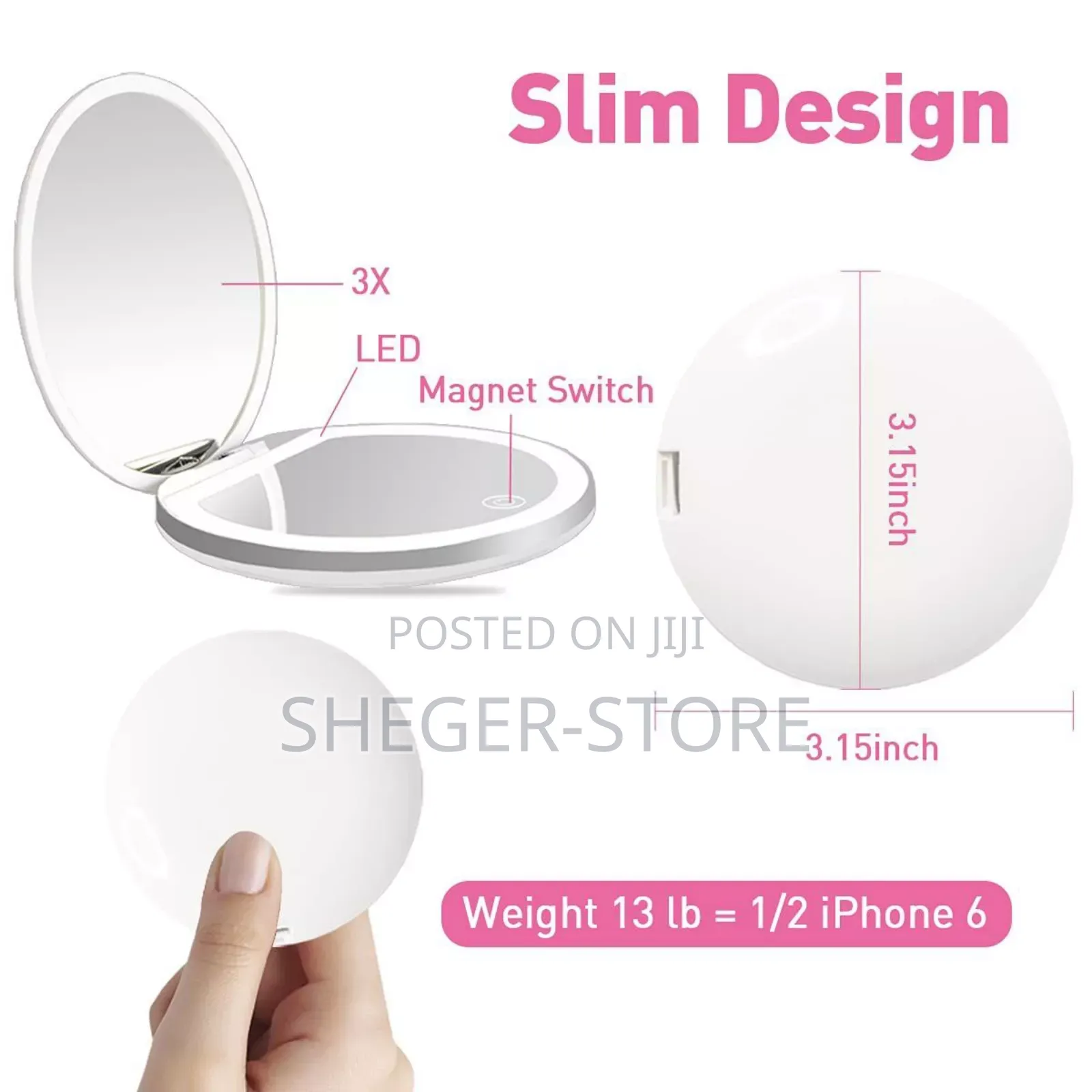 High Class Mini Led Make-up Mirror