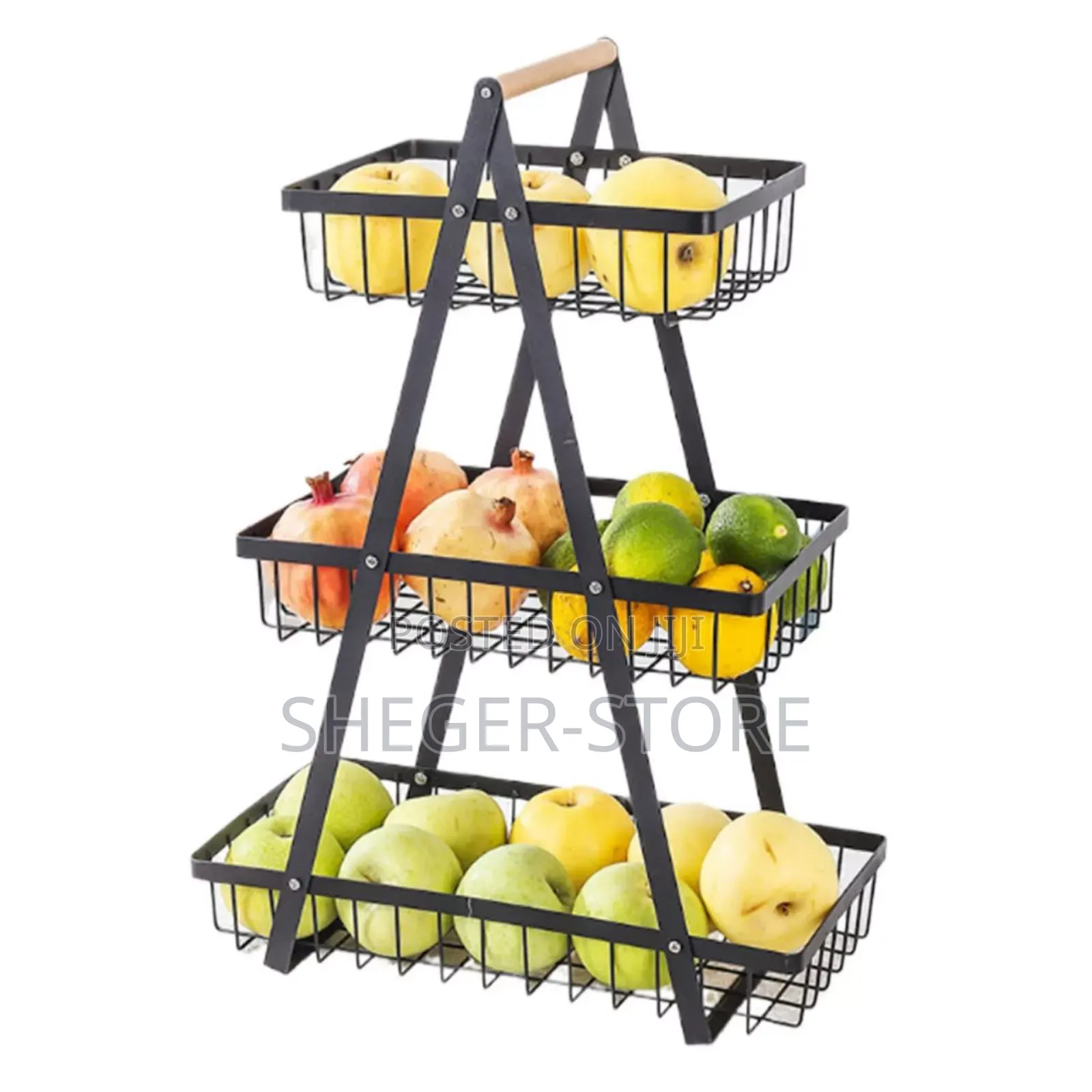High Class Kitchen 3-Tier Fruit Basket ☛የፍራፍሬ ማስቀመጫ