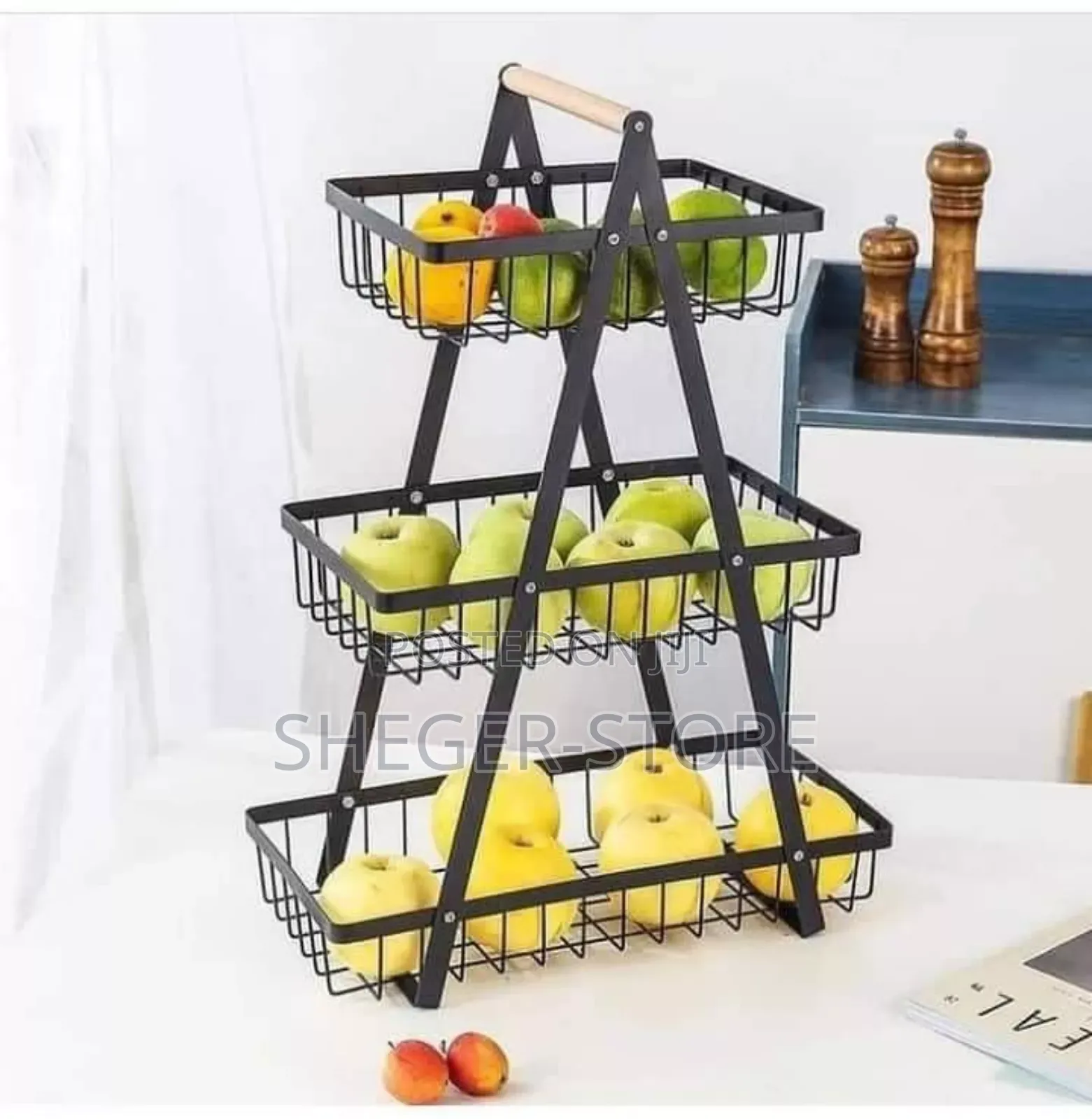 High Class Kitchen 3-Tier Fruit Basket ☛የፍራፍሬ ማስቀመጫ