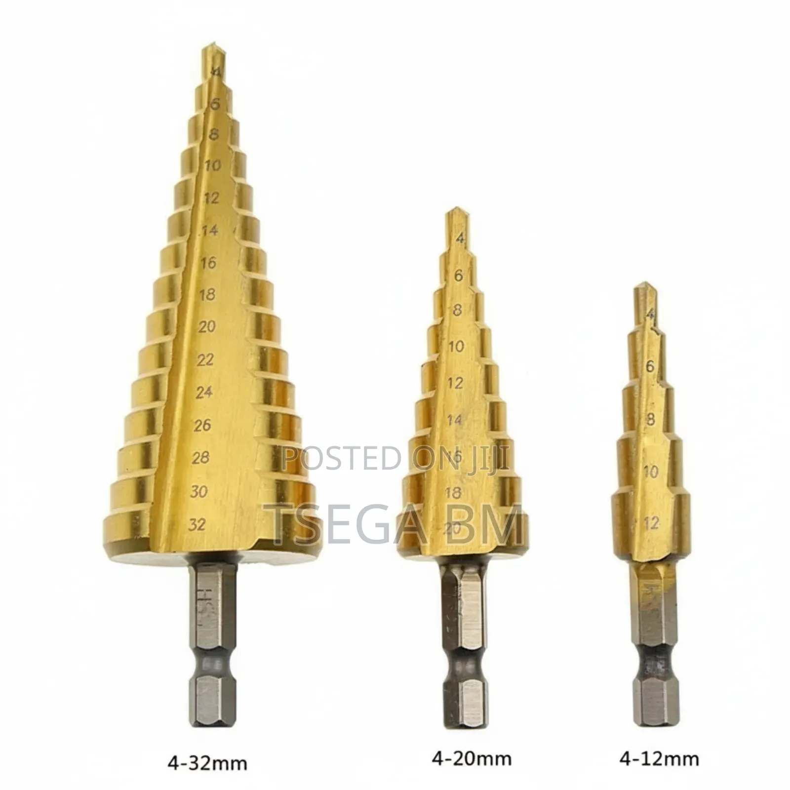 Iron Shark 3 PCS Step Drill Bit Set