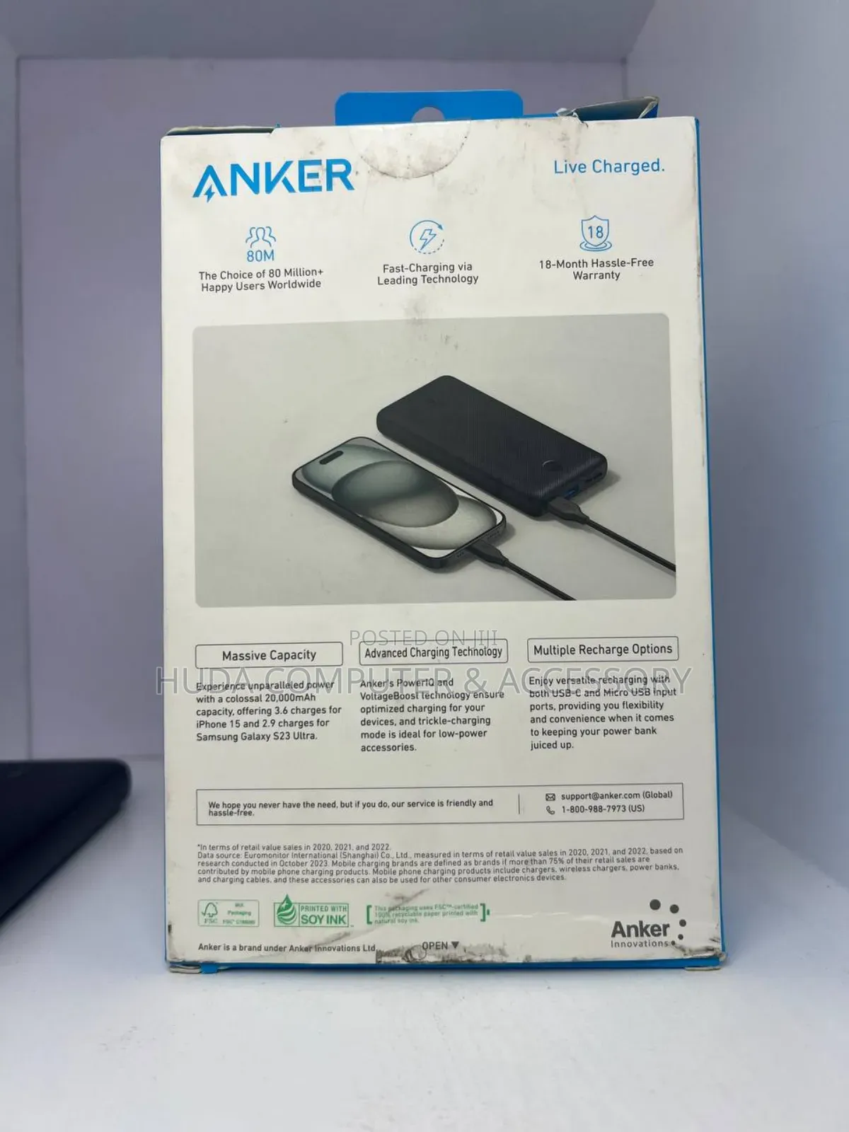 Anker Power Bank – 20,000mah Ultra Compact