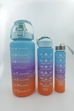 Plastic Motivational Bottle Set of 3