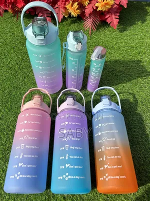 Plastic Motivational Bottle Set of 3