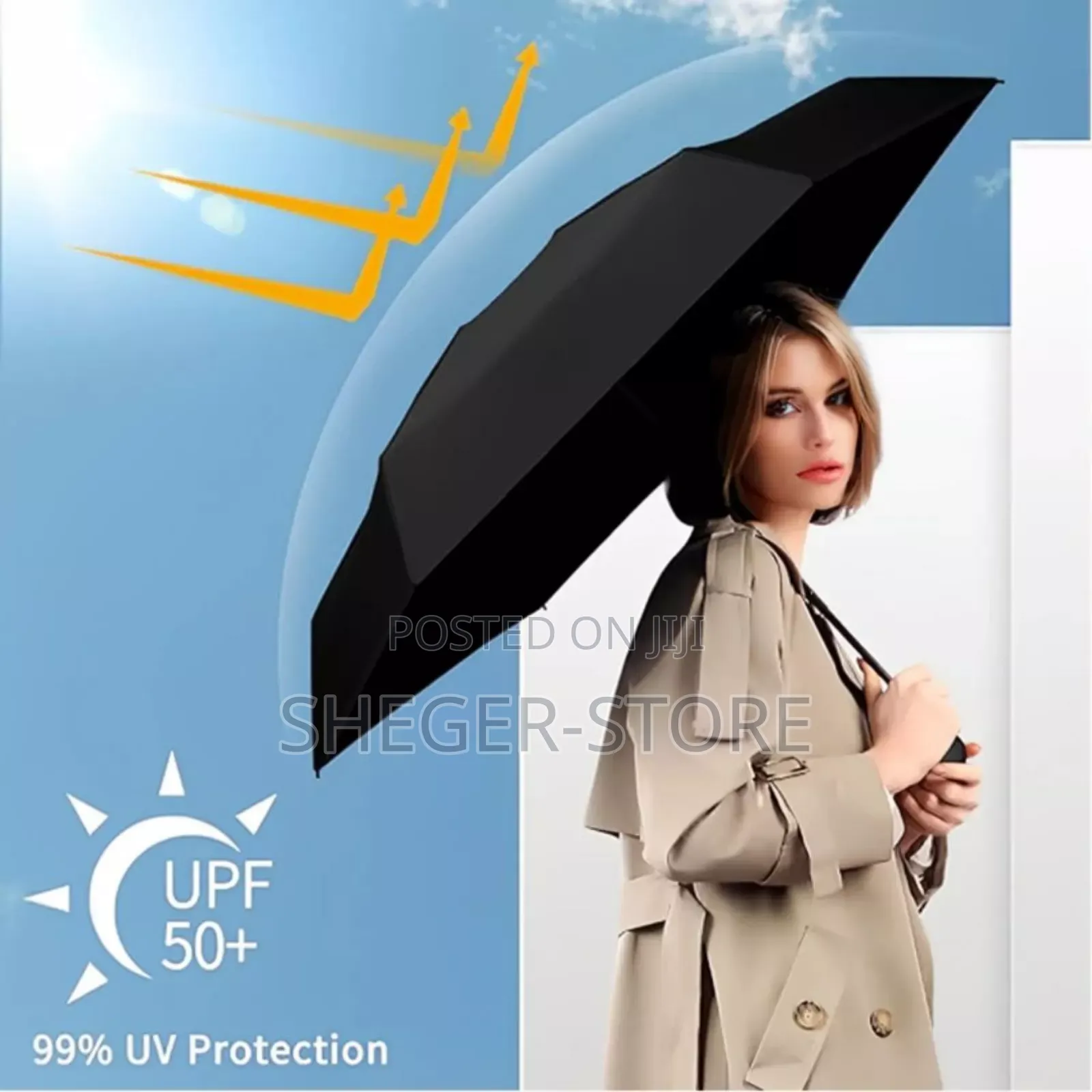 Mini Uv Resistant Pocket Umbrella (አውቶማቲክ፣ ጎጂ የፀሃይ ጨረርን የሚከላከል)