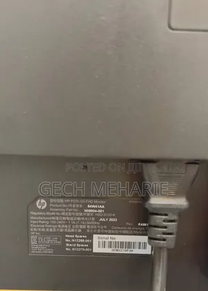 Photo - Ebrand New Monitor Hp 27" Inch Monitor Full Hd Resolution 1920