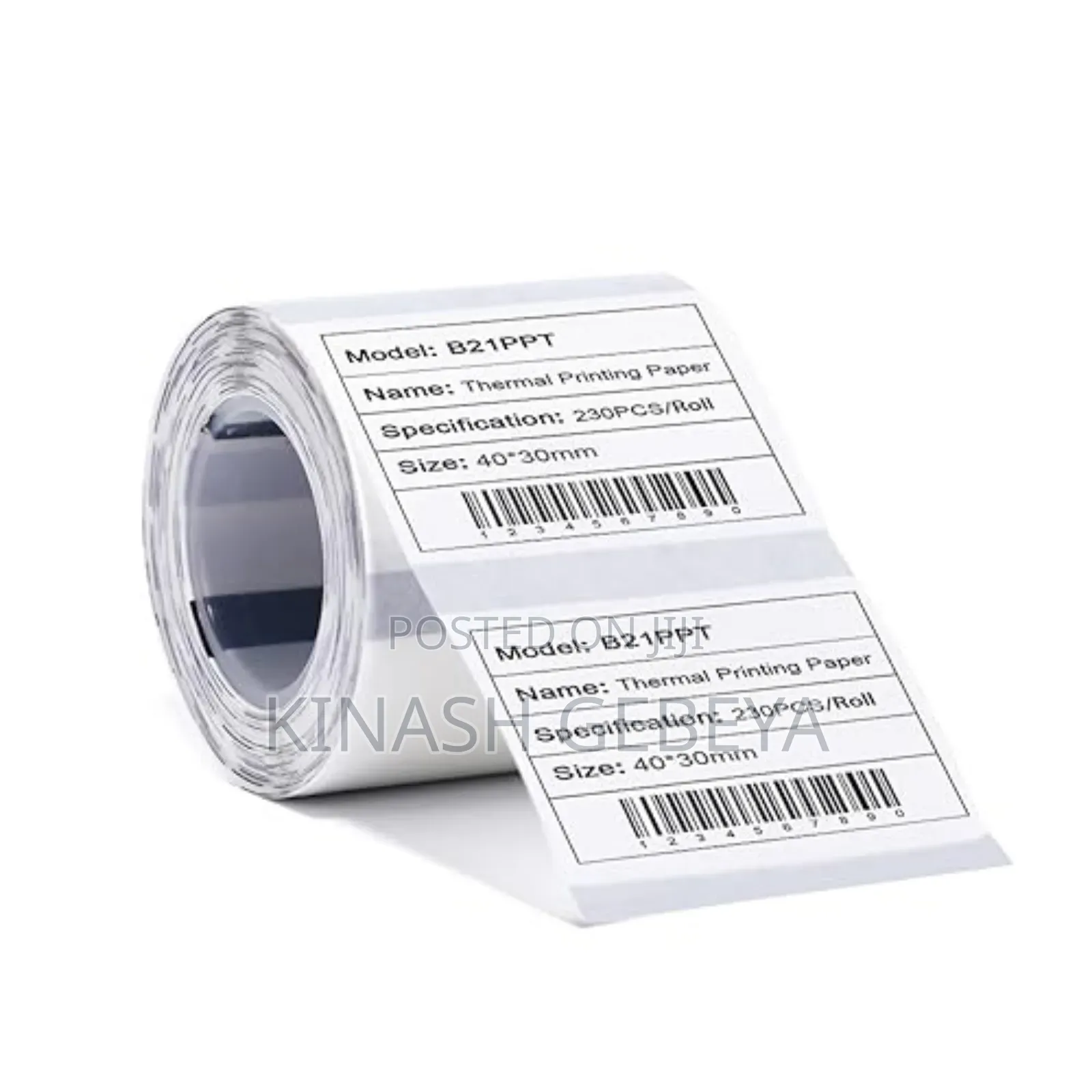 5pcs Label Printer Sticker Paper(40×30mm Roll Paper Each)