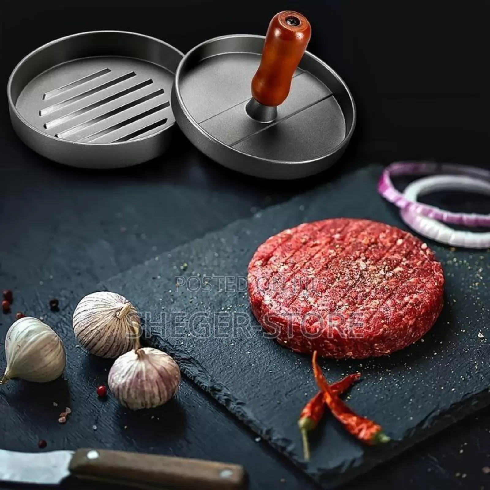 High Class Kitchen Burger Press (ከአልሙኒየም የተሰራ
ጠንካራ አጠቃቀሙ ቀላል)