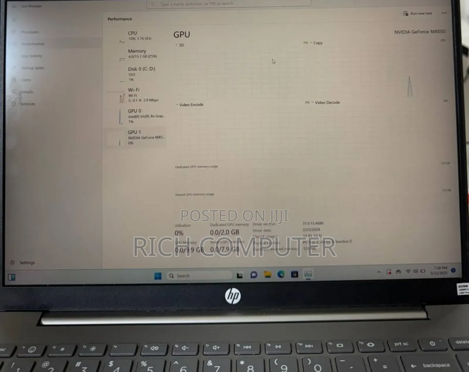 New Laptop HP Pavilion 15 16GB Intel Core I5 SSD 512GB