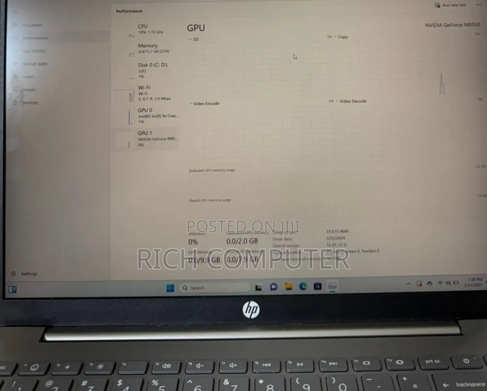 New Laptop HP Pavilion 15 16GB Intel Core I5 SSD 512GB