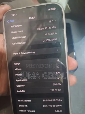 New Apple iPhone 13 Pro Max 256 GB Black