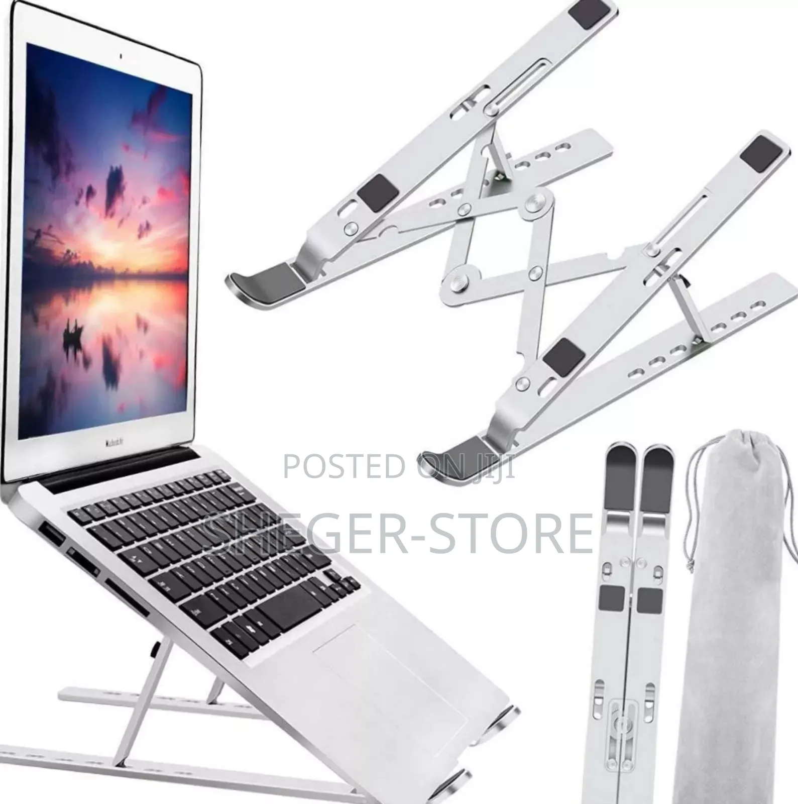 High Class Foldable Laptop Stand
(ተጣጣፊ የላፕቶፕ ማስቀመጪያ)