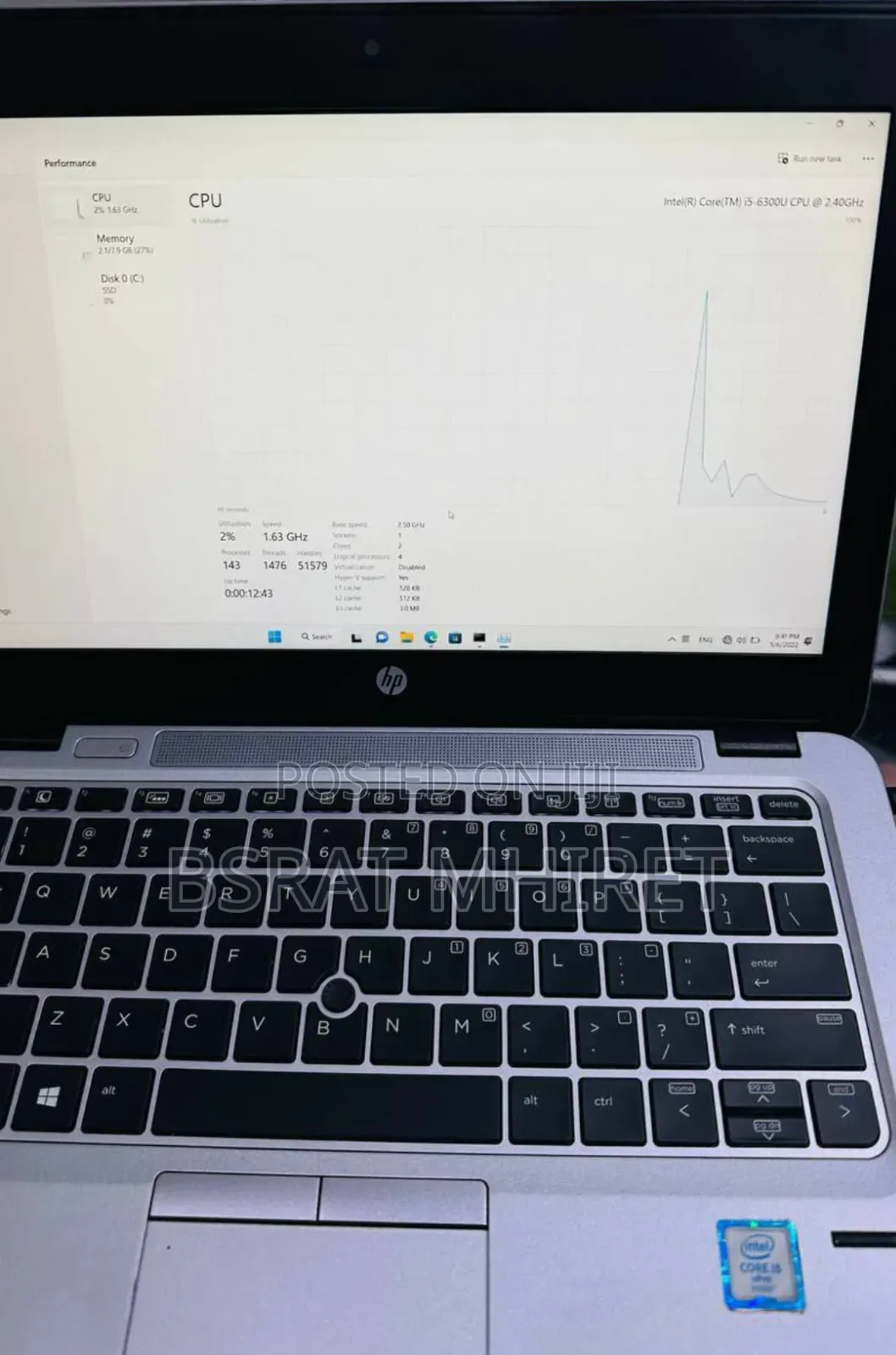 New Laptop HP EliteBook 840 G3 8GB Intel Core I5 SSD 500GB