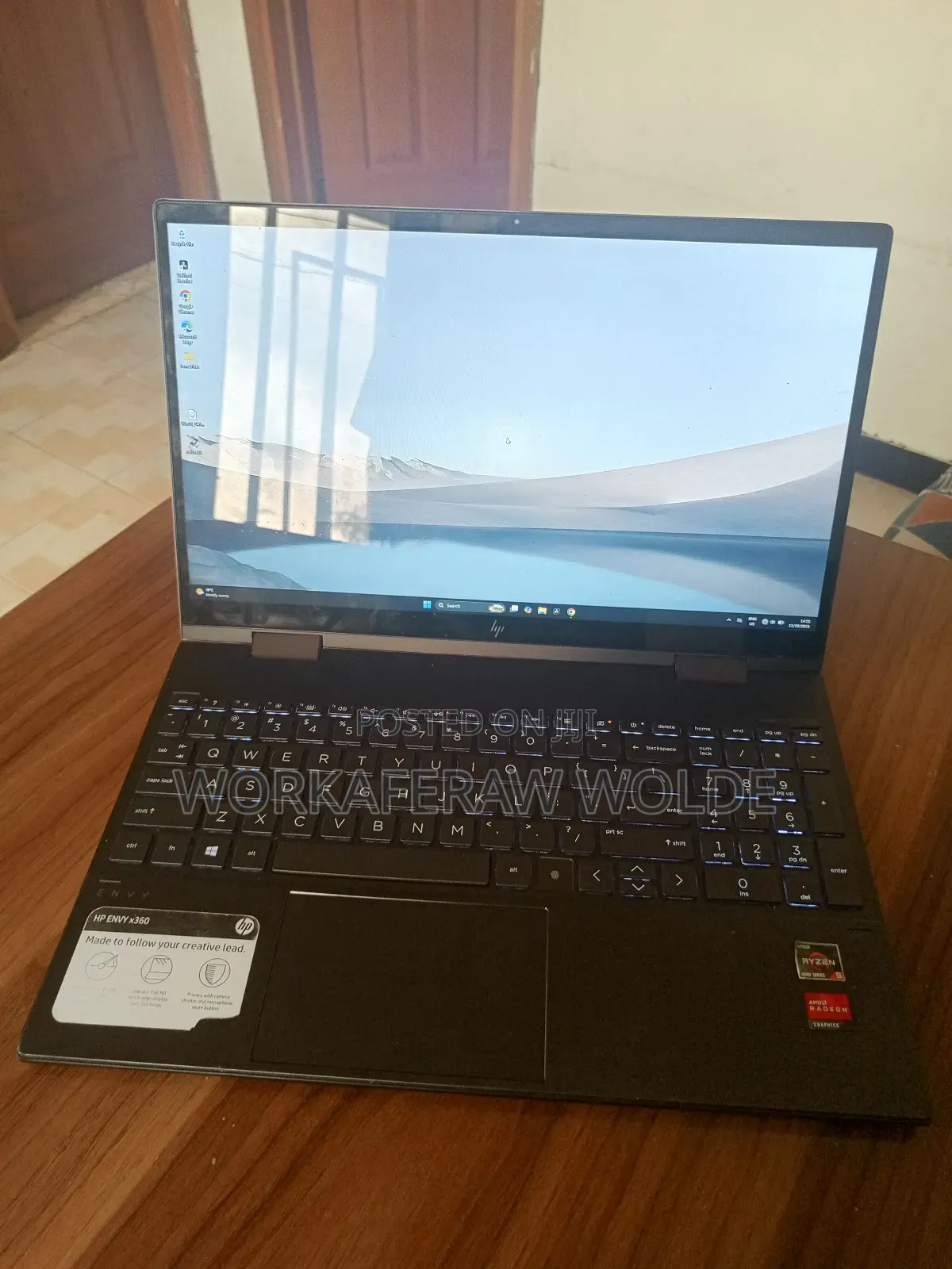 Laptop HP Envy X360 8GB AMD Ryzen 5 SSD 256GB