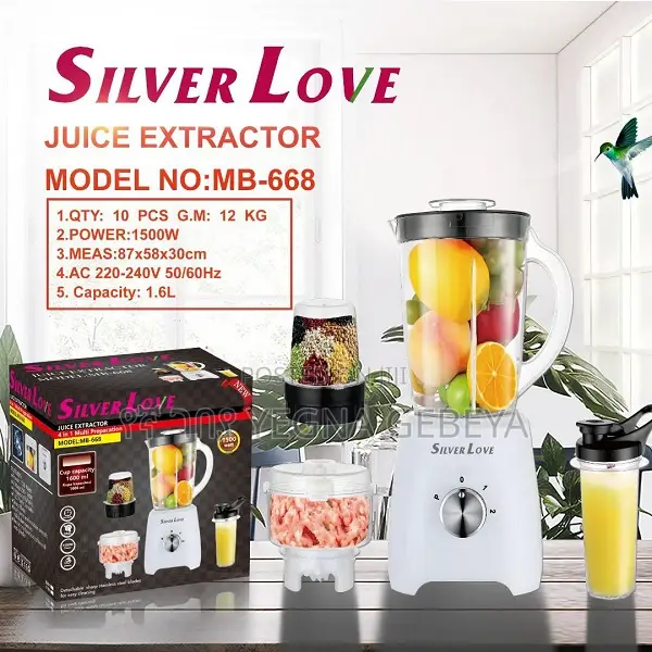 Silver Love Mb-668 Juice Extractor – 4-in-1 Multi-Preparation