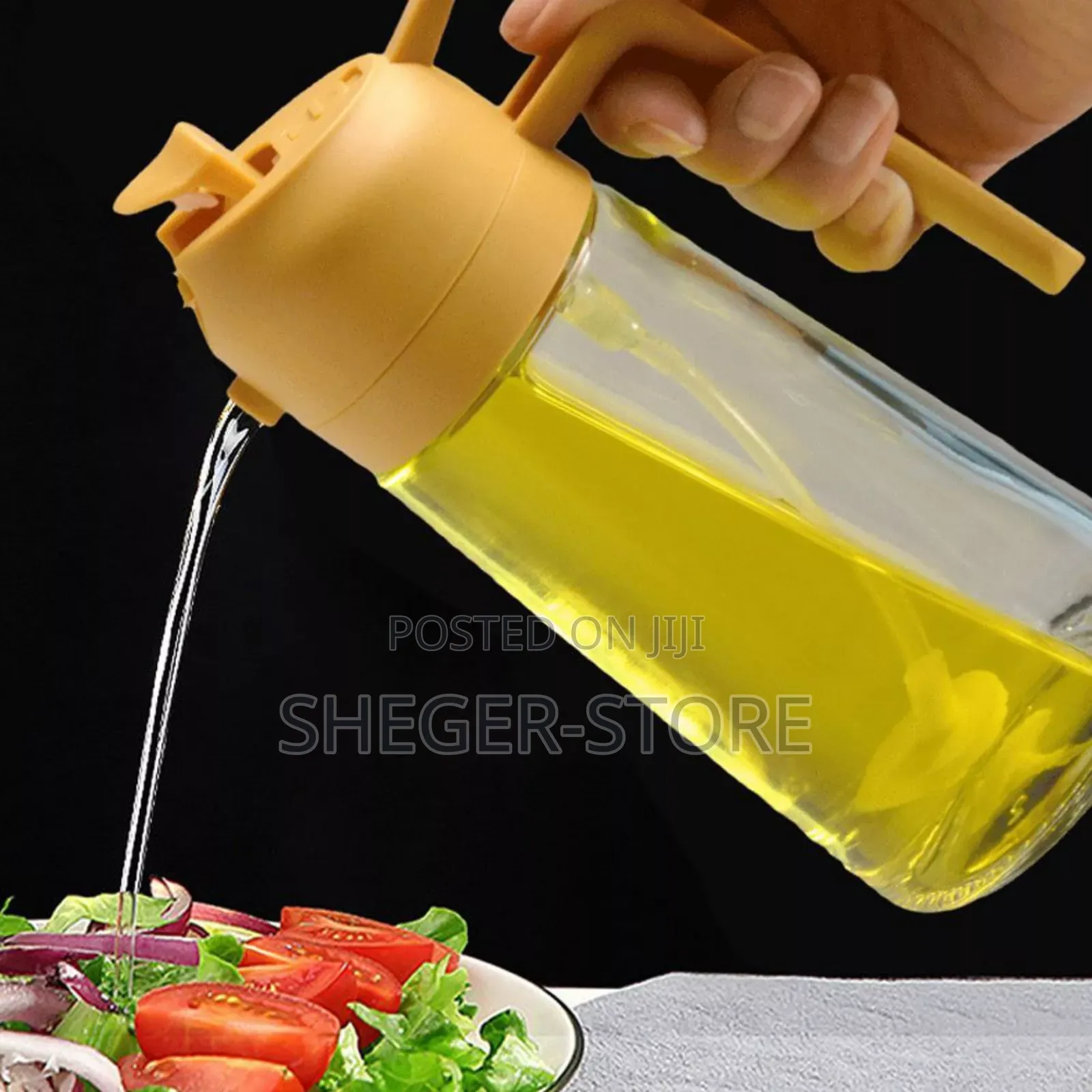 Sprayable and Pourable Oil Bottle(600ሚሊ የሚያዝ ከመስታወት የተሰራ ለአቼቶም የሚሆን)