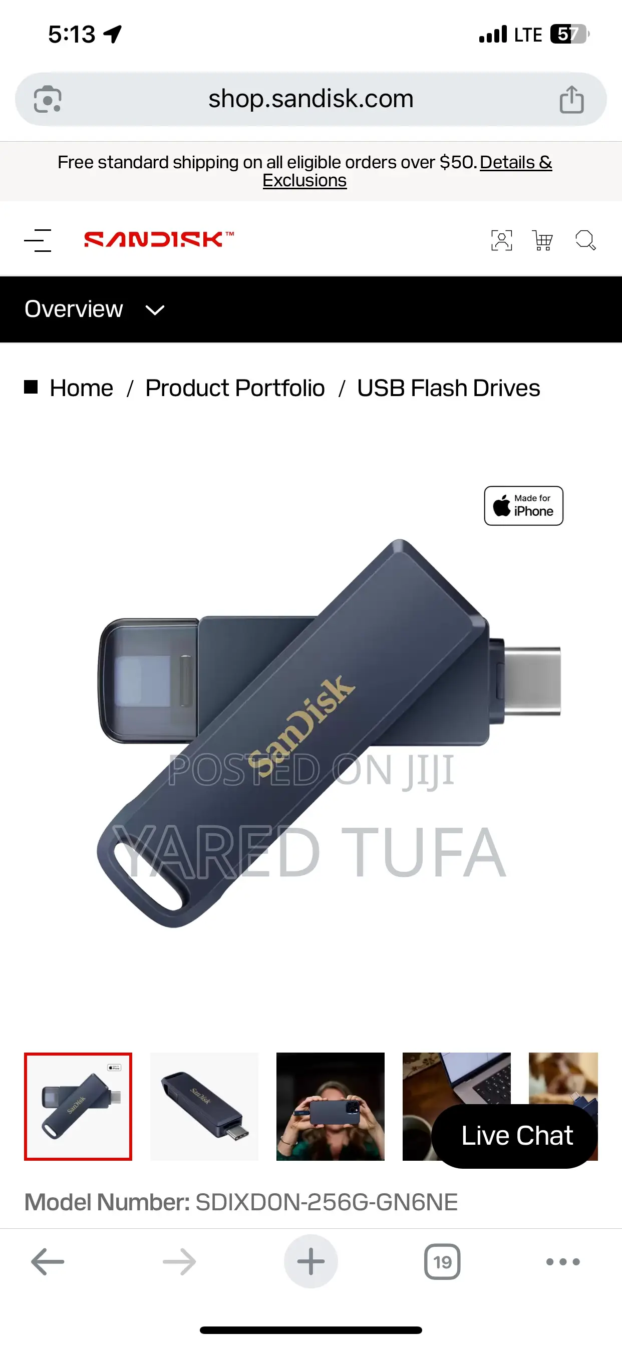 Sandisk Flash Drive 256gb for iPhone and Mac
