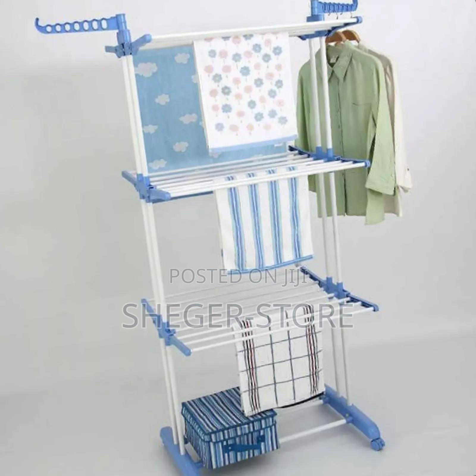 Three Layers of Clothes Hanger የልብስ ማስጫ (ማድረቂያ) እስከ 50kg መሸከም ሚችል