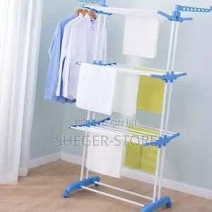 Three Layers of Clothes Hanger የልብስ ማስጫ (ማድረቂያ) እስከ 50kg መሸከም ሚችል