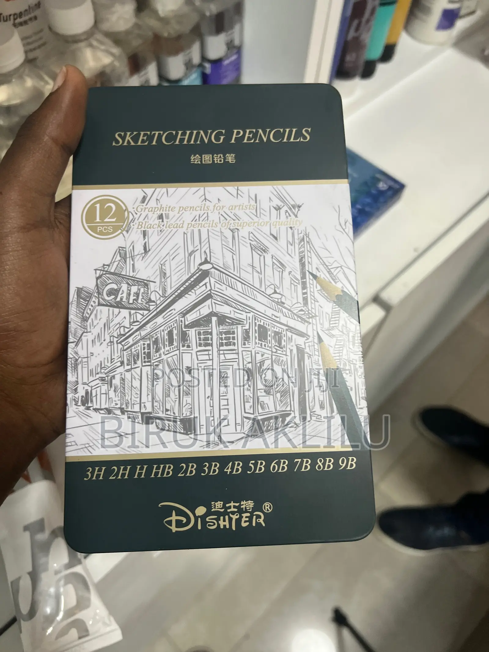 12-Piece Set of Dishter Sketching Pencils