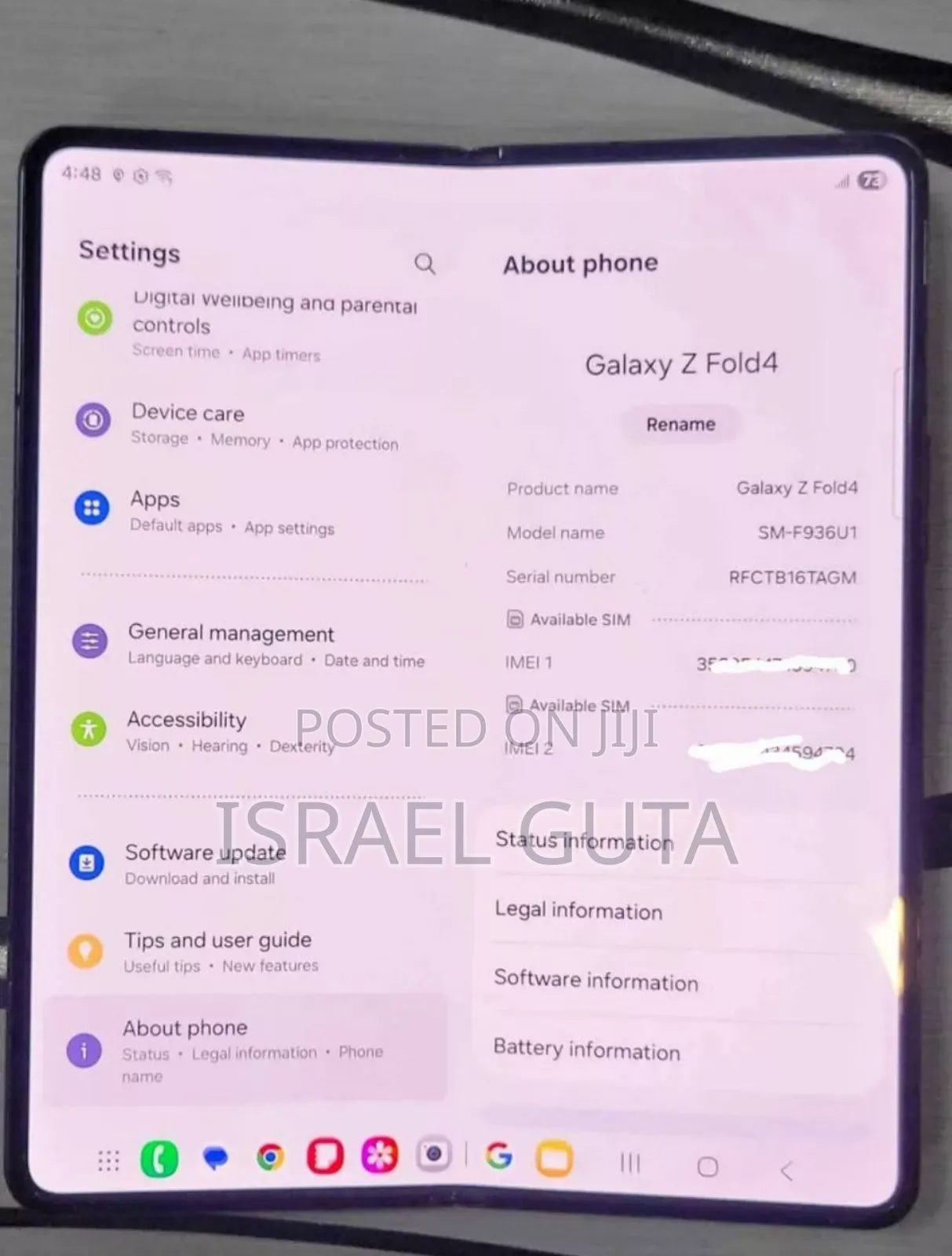 Samsung Galaxy Z Fold4 256 GB Black