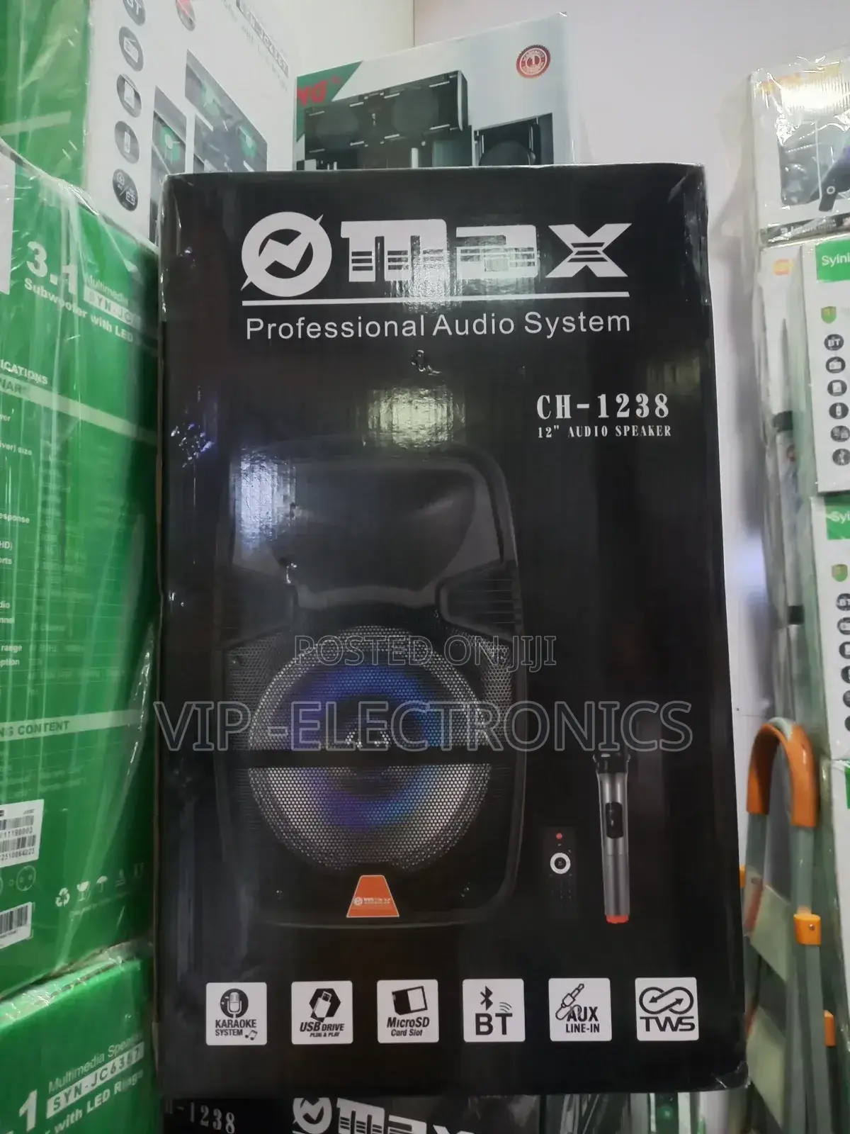 Max Speakers 12"Inch Professional Audio System Speakers