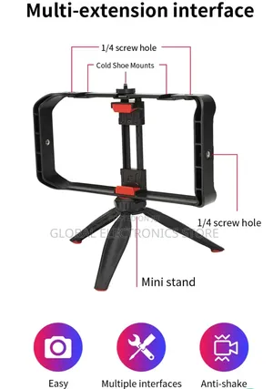 Vlogging Filmmaking Cage Handheld Stabilizer Grip Tripod Kit Handle
