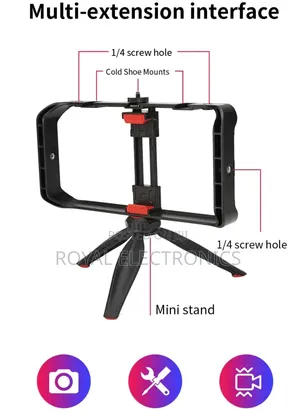 Vlogging Handheld Stabilizer Grip Tripod Kit (ለስልክም ለካሜራም ይሆናል )