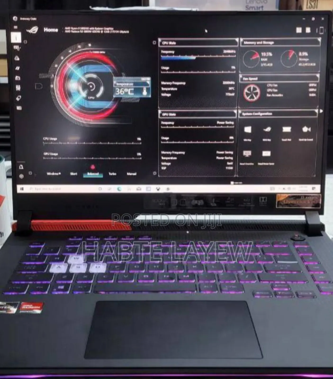 New Laptop Asus ROG Strix G15 16GB Intel Core I9 SSD 512GB