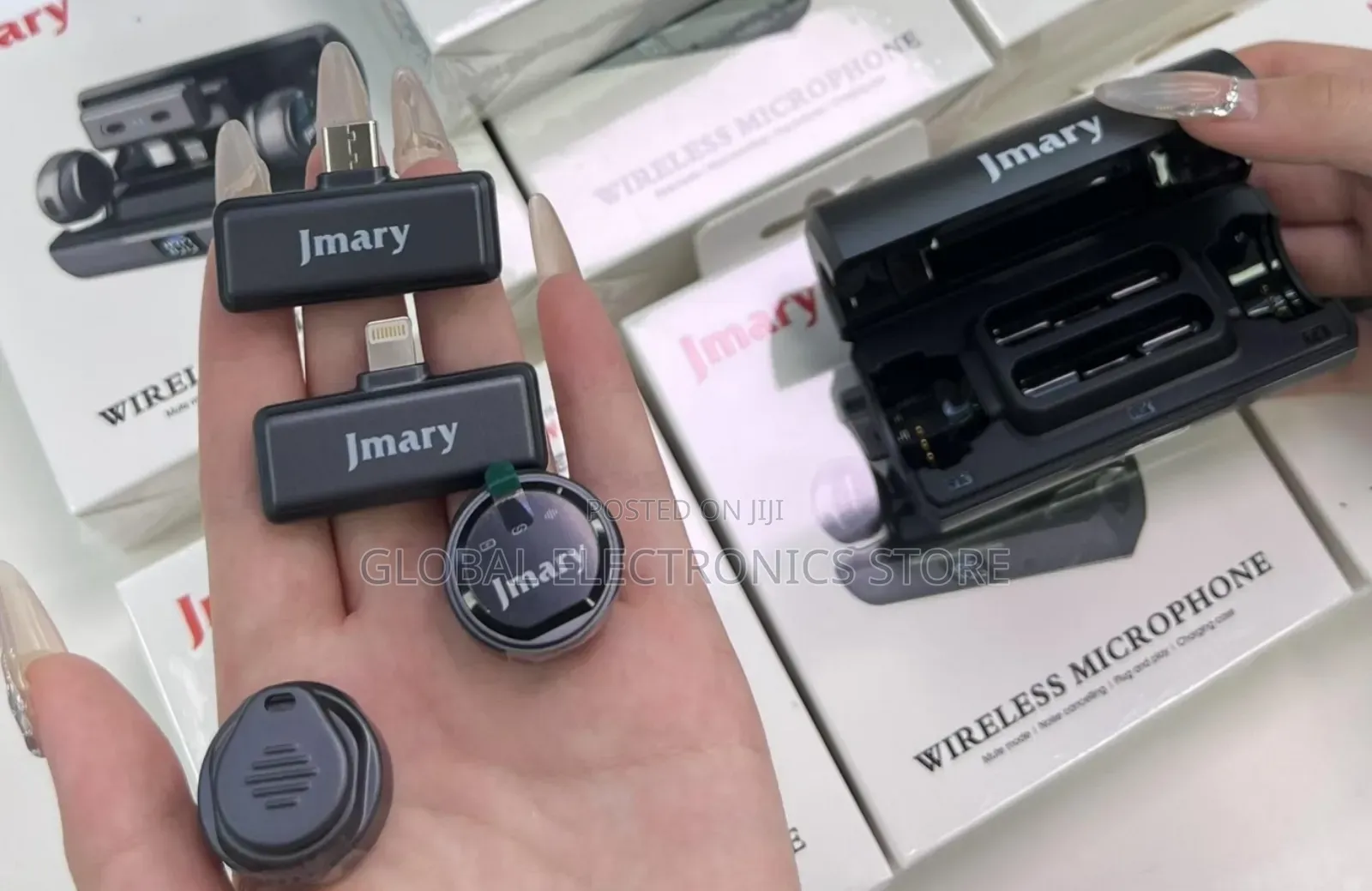 Jmary Dual Wireless Mic (ልክ እንደ Hollyland Mic ከፍተኛ የድምፅ ጥራት ያለው)