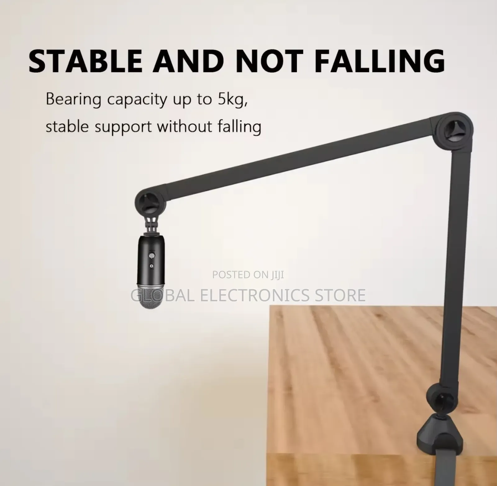 Professional Microphone Stand Adjustable Boom Arm(ለሁሉም አይነት Mic የሚሆን)