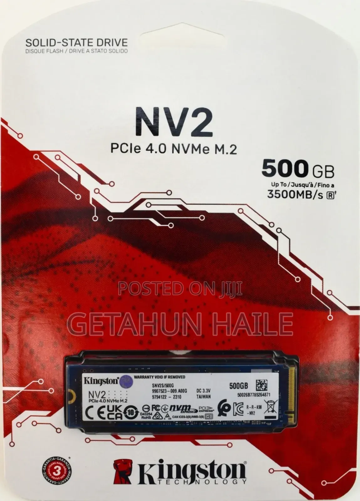 Kingston Nv2 Pcie 4.0 Nvme M.2 Solid-State Drive (Ssd)