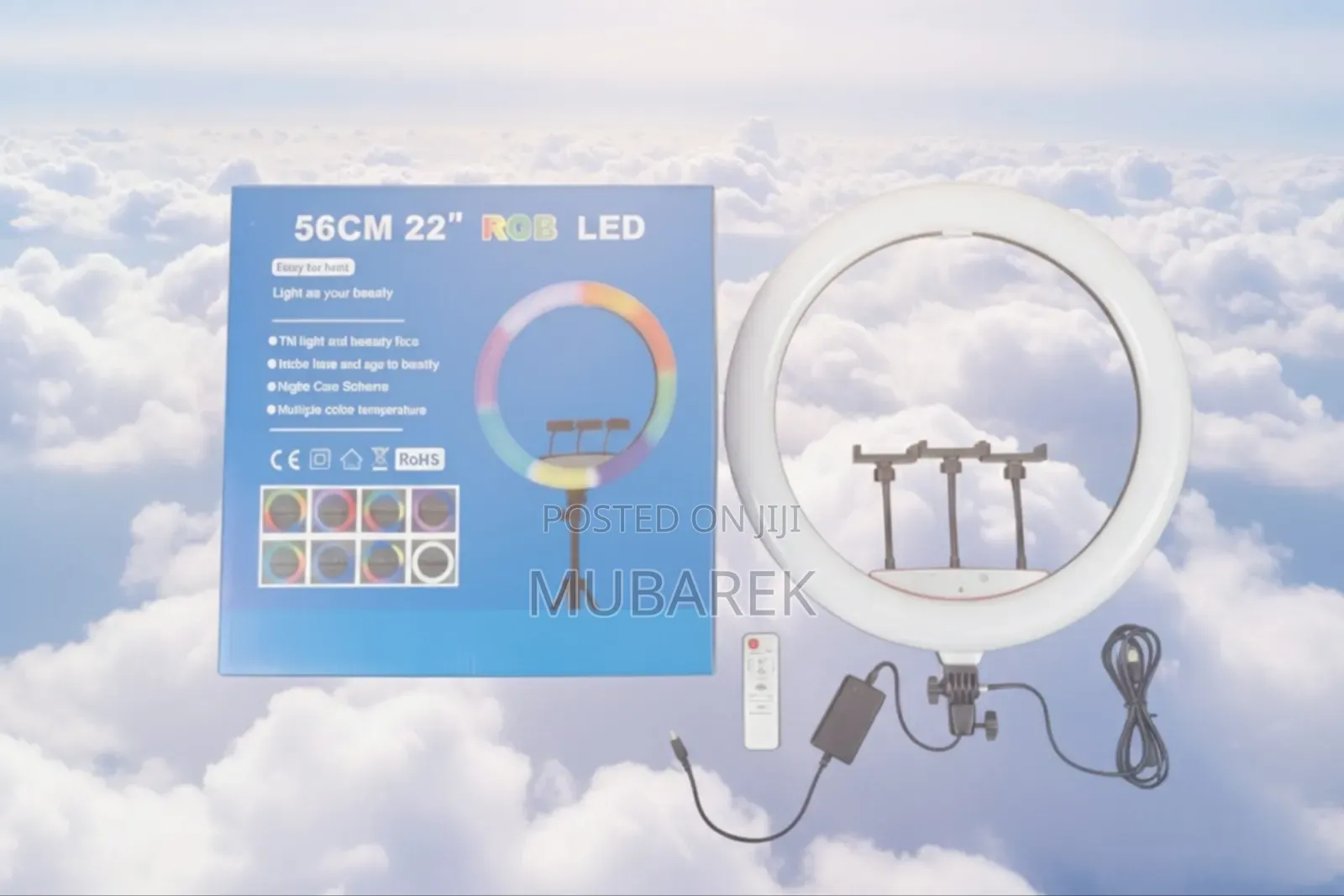 22 Inch RGB Dimmable Circle Light Ultimate Selfie Video Lighting.