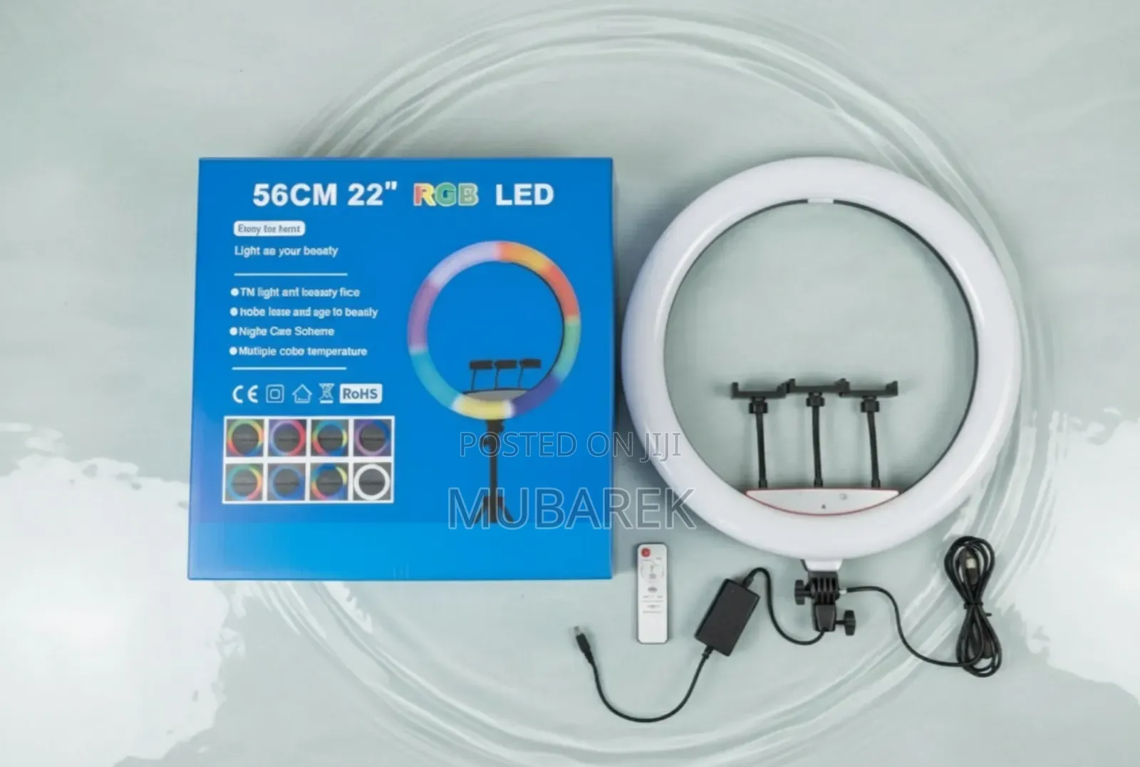 22 Inch RGB Dimmable Circle Light for Social Media Content Pro.