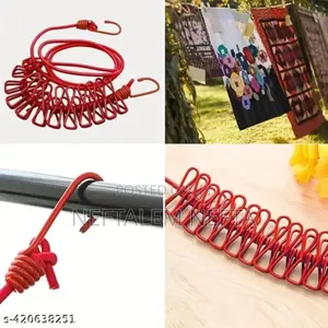 Photo - Portable Drying Rack Clips Cloth Hanger