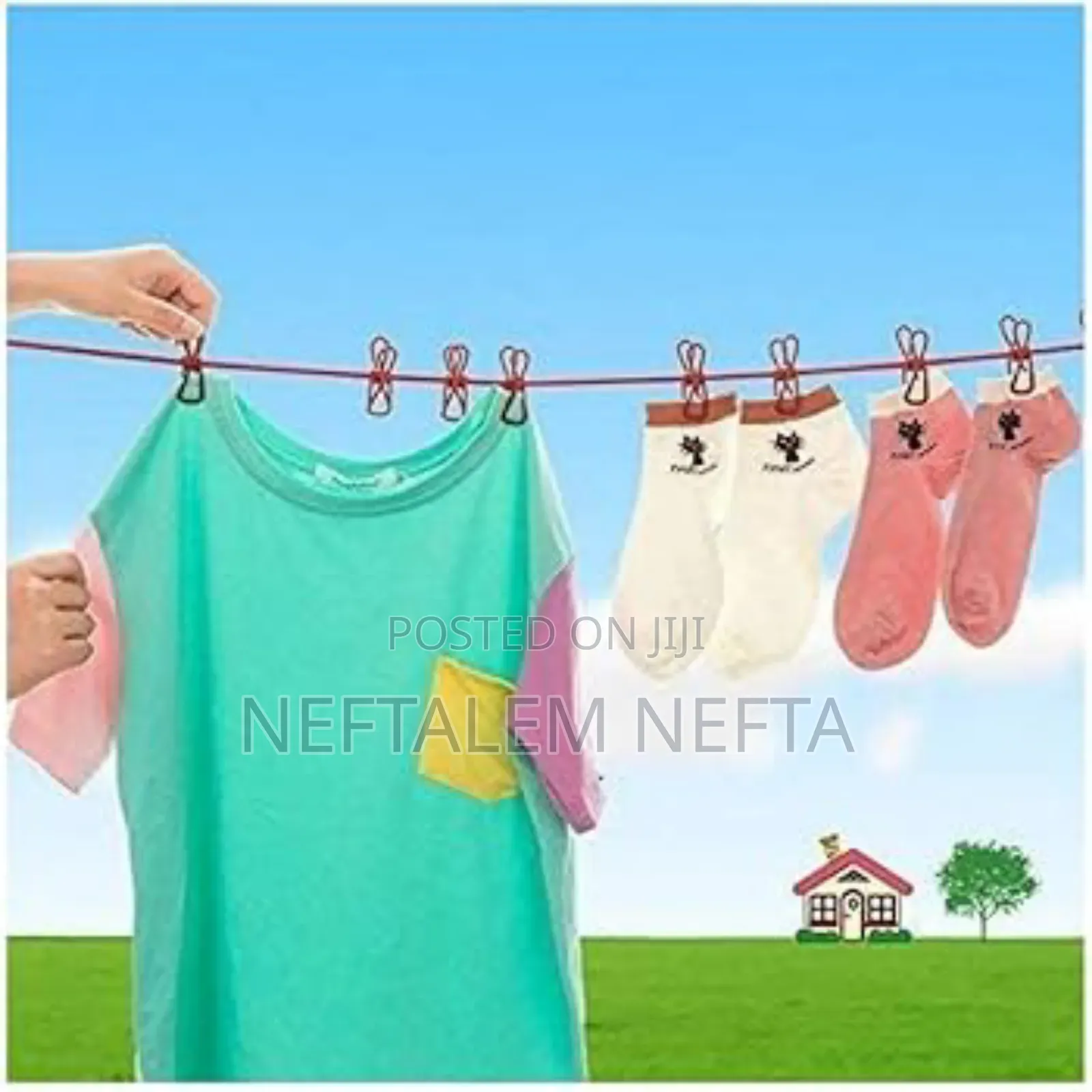 Portable Drying Rack Clips Cloth Hanger