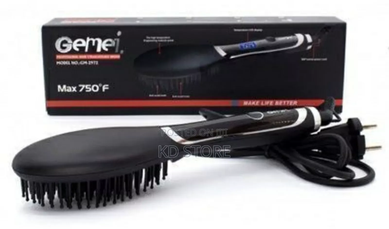 Pro Gemei Professional Hair Straightner Brush
