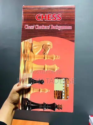 3in1 Wooden Game | [Chess+ Checkers + Backgammon ] ቼዝ + ዳማ +ባክጋመን ]