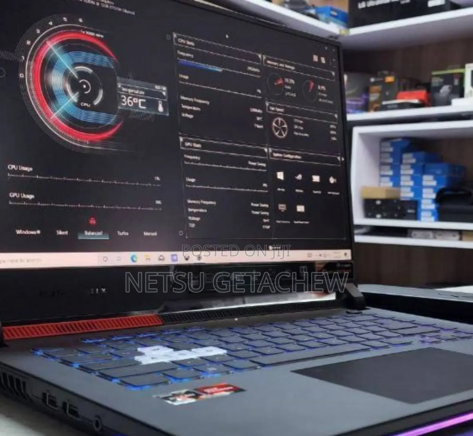 New Laptop Asus ROG Strix G15 G512 16GB AMD Ryzen 9 SSD 512GB