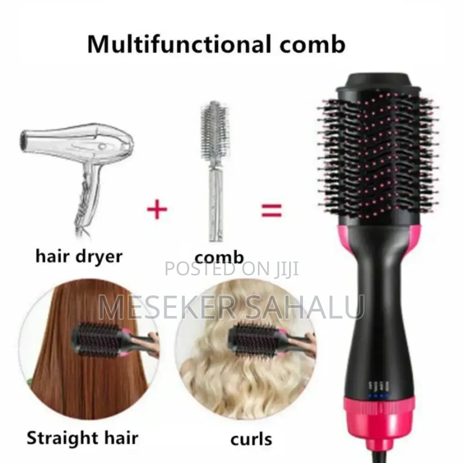 One Step, 3in1, Hair Dryer, Comb