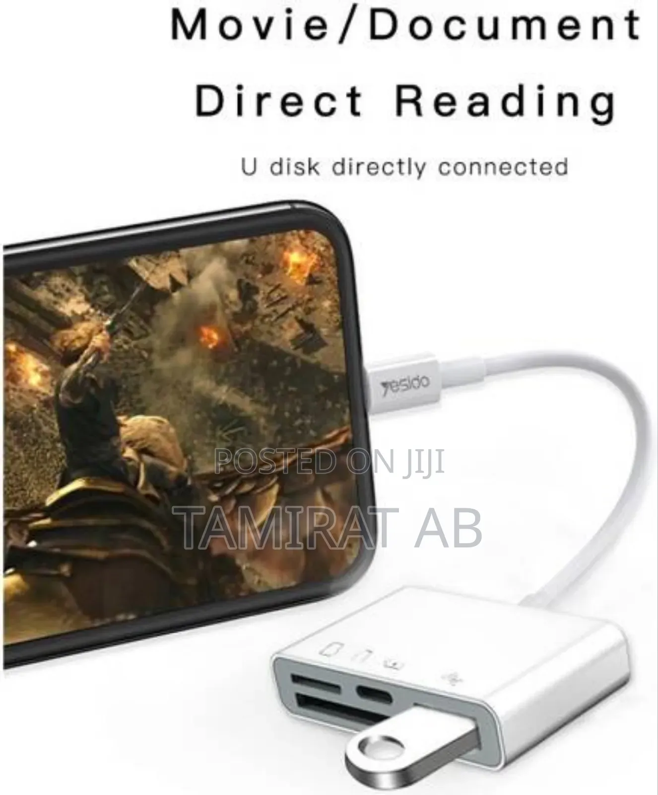 Yesido Gs12 Lighting Otg Interface Support Tf Sd Usb Fast Charging