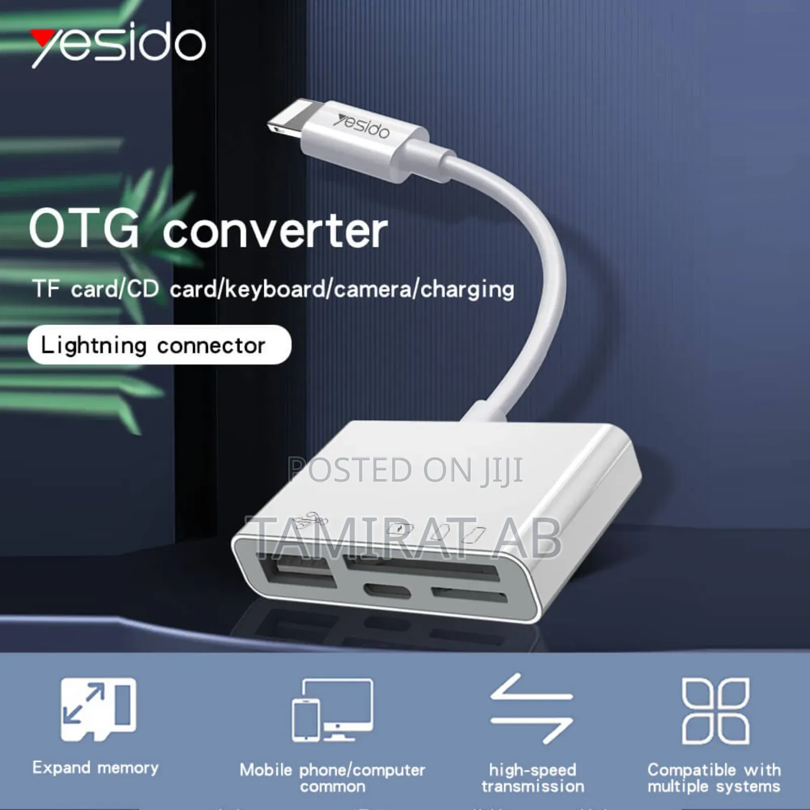 Yesido Gs12 Lighting Otg Interface Support Tf Sd Usb Fast Charging