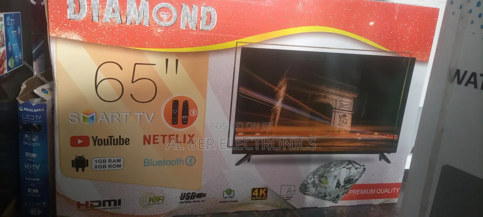 Daimond 65 Inch Smart Android 14 8gb Memori 1gb Ram Uhd