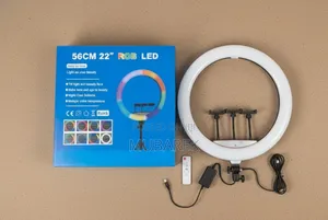 Photo - 22 Inch RGB Dimmable Circle Light Professional Vlogging Ring Light.