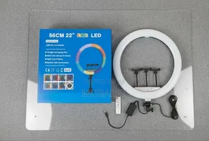 Photo - 22 Inch RGB Dimmable Circle Light Big Bright Video Photography.