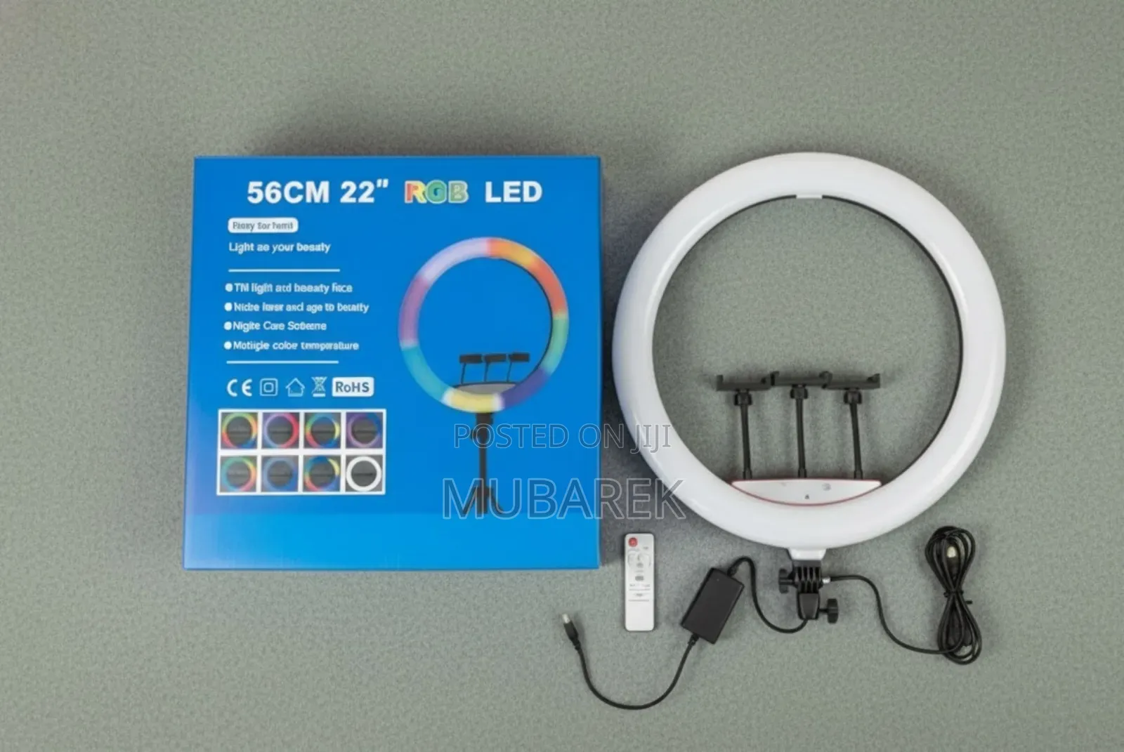 22 Inch RGB Dimmable Circle Light Complete Lighting Solution Kit.