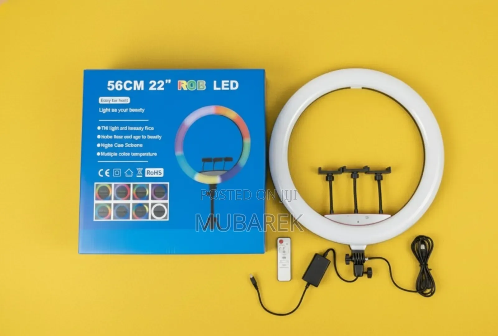 22 Inch RGB Dimmable Circle Light for Macro Close-Up Photography.