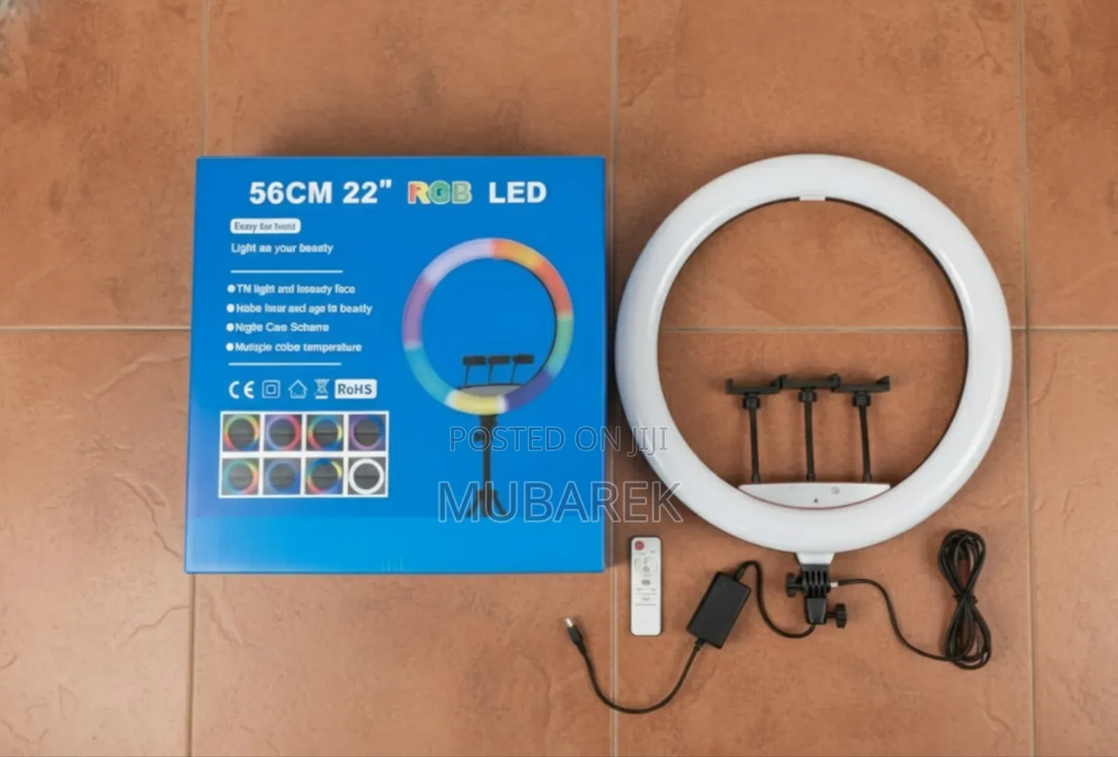 22 Inch RGB Dimmable Circle Light Colorful Background Light Effects.
